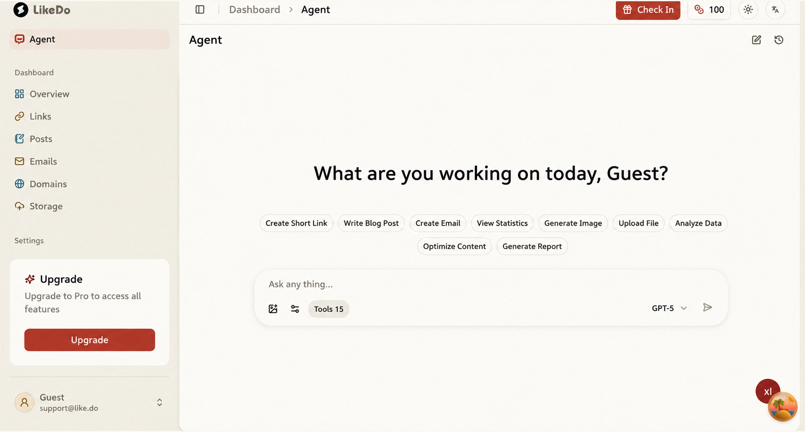 AI Agent dashboard